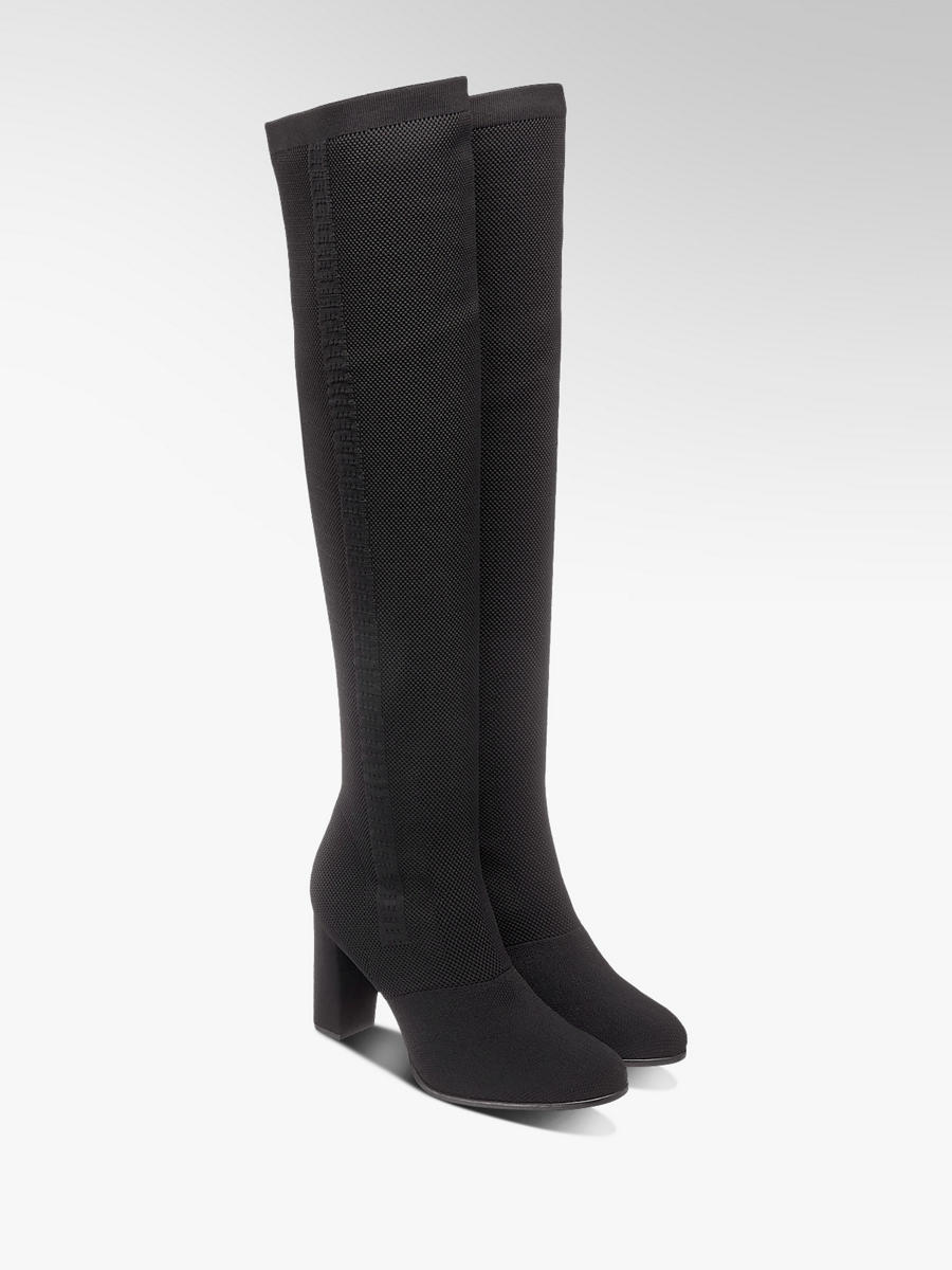 Damen Overknee Stiefel in schwarz von Catwalk günstig im Damen Overknee Stiefel in schwarz von Catwalk günstig im